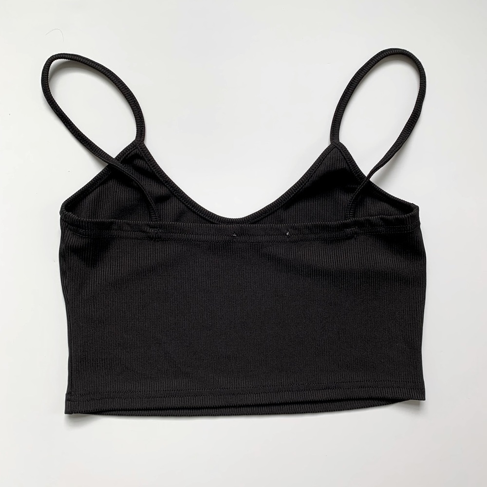 Solid Rib-Knit Crop Cami Top - Picture 4 of 6